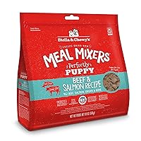 Stella & Chewy's Freeze Dried Raw Meal Mixers – Crafted for Puppies – Grain Free, Protein Rich Perfectly Puppy Beef & Salmon Recipe – 18 oz Bag