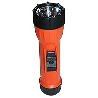 Brightstar WorkSafe 2217 LED Intrinsically Safe Flashlight | Waterproof, Explosion Proof Handheld Light for Work, Camping, Emergencies, Running & More | Orange