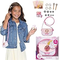Style Collection Girls Purse Pretend Play Chic Petite Bag A - Mini Soft Vinyl Handbag for Girls with 5+ Accessories for Girls Ages 3 and Up