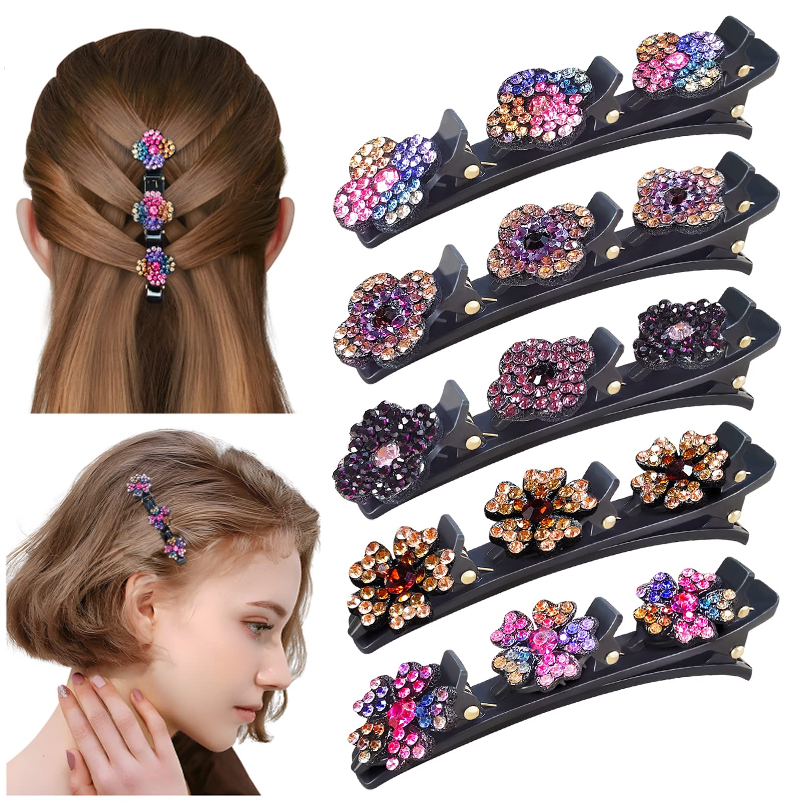 Mua 5PCS Sparkling Crystal Stone Braided Hair Clips for Women, Hair Clips  for Styling Sectioning, Braided Hair Clip Hair Accessories for Girls trên  Amazon Mỹ chính hãng 2023 | Fado