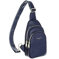 INICAT Small Sling Bag Leather Fanny Packs Fashionable Crossbody Bag Travel Chest Purses for Women