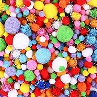 VICOVI 420+Pipe Cleaners Pom Poms Set with 350 Pcs Pipe Cleaners &30 Assorted Colors Value Package of Chenille Stems for Arts and Craft Projects and Decorations 