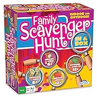 Family Scavenger Hunt in A Box - Updated Version, Outset Media, Indoor & Outdoor Game for Children & Families, Search for Objects On Your Cards, 2+ Players, Kids & Adults Ages 6+