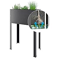 Self-Watering Planters – Raised Garden Bed with 10L Self-Watering System – Elevated Garden Bed for Flowers, Herbs, Vegetables – Metal Planter Box Heidelberg for Indoor and Outdoor Plants