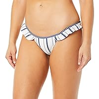 Rip Curl Women's Standard Wave Lines Cheeky Pant Bikini Bottom, Indigo/Indigo, L