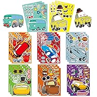 Make Your Own Cars Stickers Sheet, Cars Birthday Party Favors for Boys and Girls Birthday Party Decoration（32pcs）