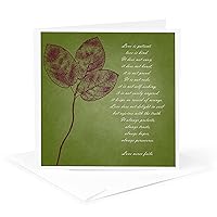 Red Leaves Love is Patient, Love is Kind Bible Verse - Greeting Card, 6 x 6 inches, single (gc_99339_5)