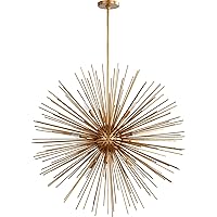 Quorum 600-10-74 Transitional Ten Light Pendant from Electra Collection in Gold, Champ, Gld Leaf Finish,