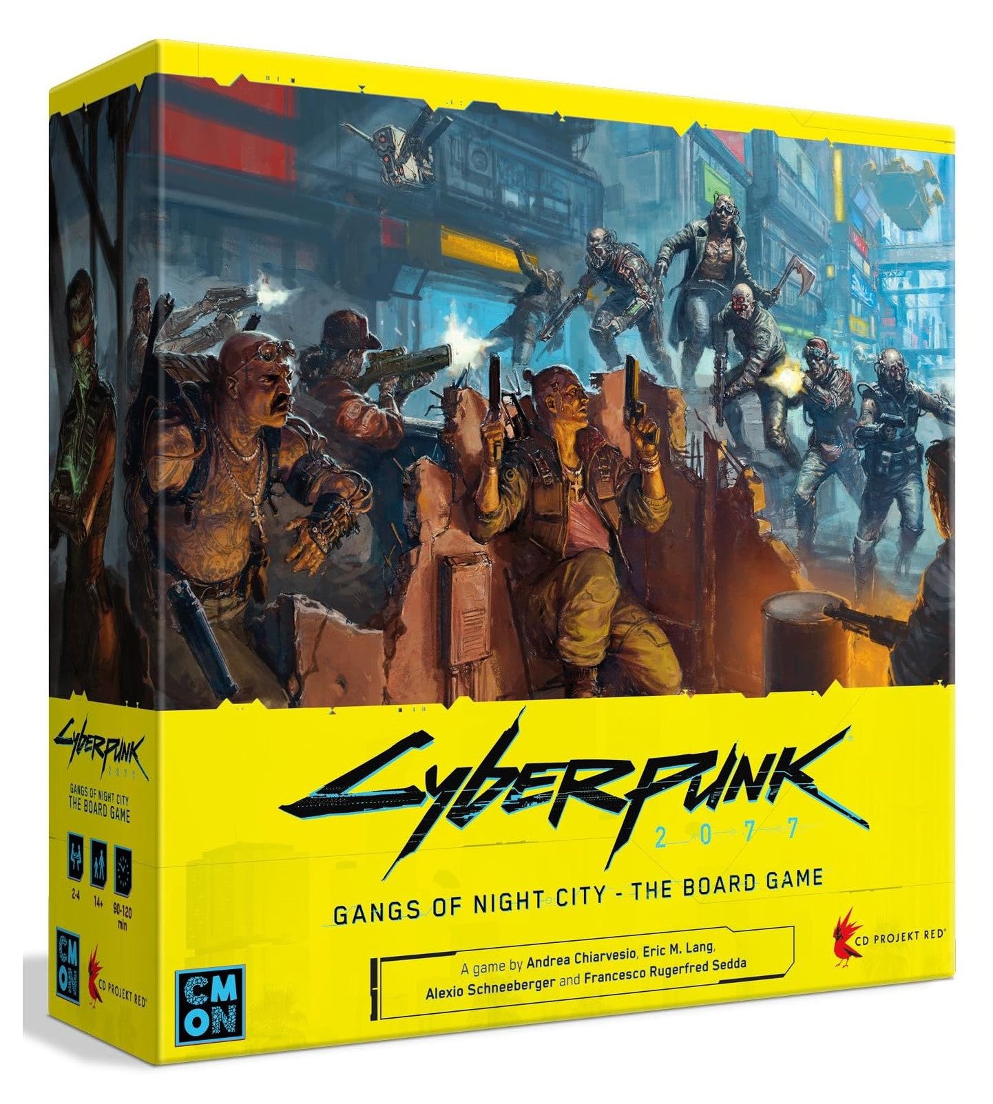 CMON Cyberpunk 2077: Gangs of Night City Board Game - Conquer Night City in This Immersive Sci-Fi Strategy Game! Adventure Game, Ages 14+, 1-4 Players, 90-120 Min Playtime, Made