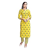 Indian Kurti for Womens With Pant | Rayon Printed Dress Kurtis Kurta For Women Tops