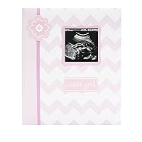 Lil Peach First 5 Years Chevron Baby Memory Book, Newborn Milestone Journal, Baby Girl Gift, Gift For New And Expecting Parents, Pink 1 Count (Pack of 1)