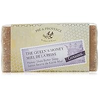 Queen's Honey Shea Butter Enriched 150 Gram Large French Soap Bar - Lavender Honey