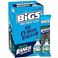 BIGS Hidden Valley Ranch Sunflower Seeds, Keto Friendly Snack, 2.75-oz. Bag (Pack of 12)