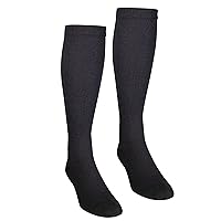 NuVein Women's Compression Socks, 15-20 mmHg Support, Casual Cushion Foot Style, Knee High, Closed Toe, Black, Small