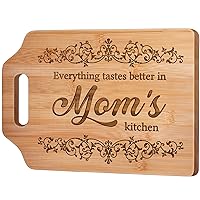 Mothers Day Gifts for Mom - Engraved Bamboo Cutting Board - Birthday Gifts for Mom from Daughter Son, Christmas Gift for Mom, Original Gift Idea for Mother