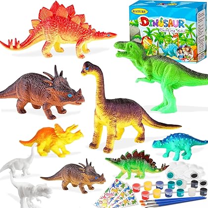 BATURU Dinosaur Painting kit for Kids, Arts and Crafts for Kids Ages 3-12, Anti-Break Dinosaur Toys for Kids 3-12, Dinosaur Crafts for Girls and Boys, Toys for Girls and Boys
