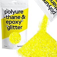 Hemway Polyurethane & Epoxy Resin Glitter 100g / 3.5oz Metallic Crystal Flake Additive for Flooring Jewelry Tumblers Glass Pigment - Chunky (1/40
