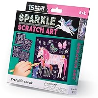 Crocodile Creek Unicorn Sparkle Scratch Art 6 Piece Set, 1 EA