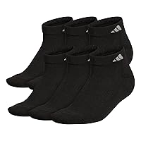 adidas Women's Athletic Cushioned Cut Socks (6-Pair) Low Profile Arch Compression for a Secure Fit