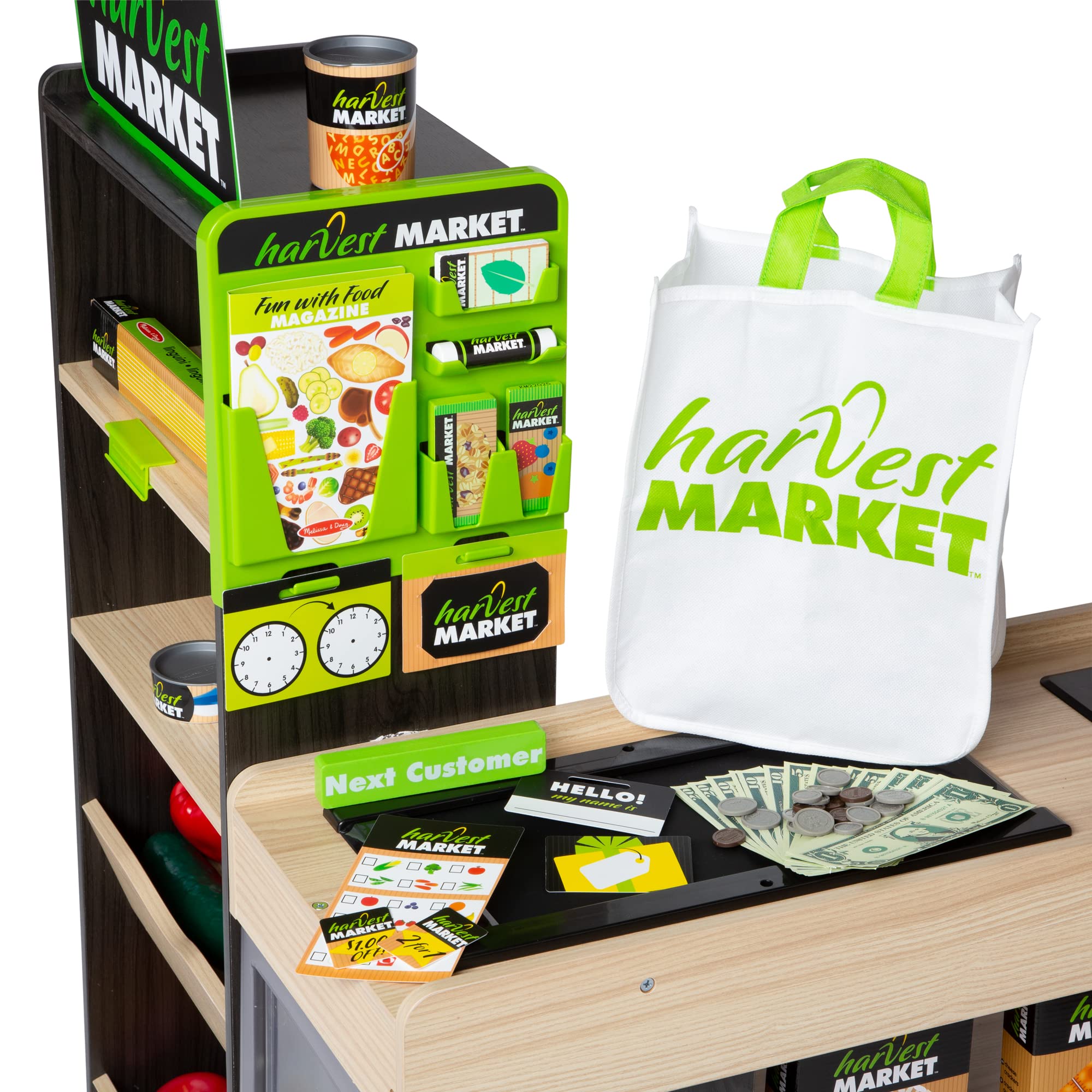 Melissa & Doug Harvest Market Grocery Store and Companion Collection Accessories