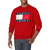 Tommy Hilfiger Men's Long Sleeve Logo Crewneck Sweatshirt