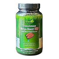 Irwin Naturals Testosterone Mega-Boost Red - 68 Liquid Soft-Gels - With LJ100 Longjack, L-Citrulline, Asian Ginseng & Ginkgo Extract - 17 Servings