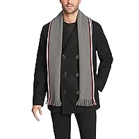Tommy Hilfiger Men's Wool Melton Classic Double Breasted Peacoat