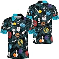 Zhamlixes Store Personalized Love Bowling Bowling Fire Men & Women Polo Shirt S-5XL