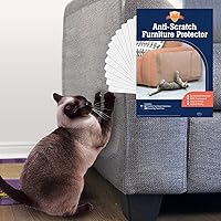 Stelucca Amazing Shields Cat Scratch Deterrent - 12-Pack, 17-inch x 12-inch Furniture Protectors from Cats for Couch - Clear, Anti-Scratch Pad and Sofa Protector…