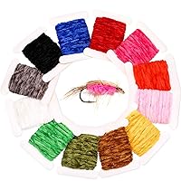 Fly Tying Egg Yarn 10 Colors Synthetic Hydrophillic Acrylic Fiber Minnow  Salmon Trout Flies Fly Tying Materials