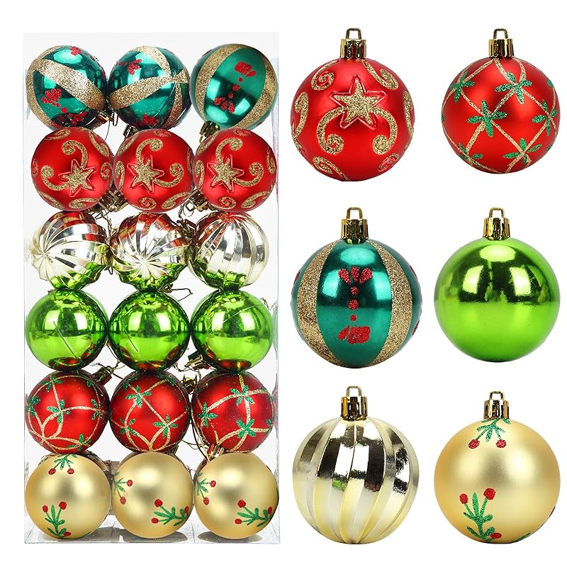 Mua CEWOR 36pcs Christmas Ball Ornaments Shatterproof Plastic Ball ...