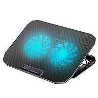 MeFee Laptop Cooling Pad for 11-15.8 Inch Laptop Cooler with 2 Quiet Fans and Button Control, Pure Metal Panel Portable Cooler