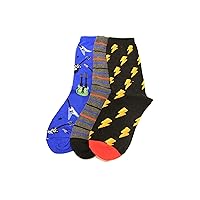 Hot Sox Kids' Fun Conversation Starter Crew Socks-3 Pair Pack-Cool Boys & Girls Gifts