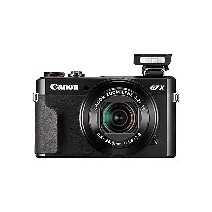 Canon PowerShot Digital Camera [G7 X Mark II] with Wi-Fi & NFC, LCD Screen, and 1-inch Sensor - Black, 100-1066C001