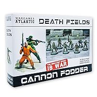 Wargames Atlantic Death Fields - Cannon Fodder (30 Figures) Multi-Part Hard Plastic (HIGH Impact POLYSTYRENE) 28MM Figures…