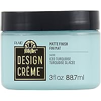 FolkArt 34690 Design Crème Paint, Iced Turquoise, 3 oz