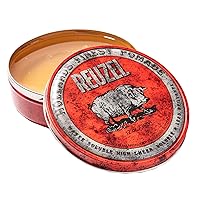 REUZEL Red Pomade, Medium All Day Hold, Water Soluble Styling, High Shine and Flake Free, Easy To Wash Out, For All Hairstyles