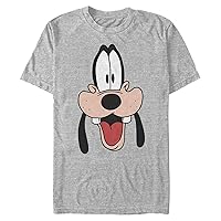 Disney Movie Goofy Dad Big Face Men's Tops Short Sleeve Tee Shirt, Athletic Heather, 4X-Large Tall