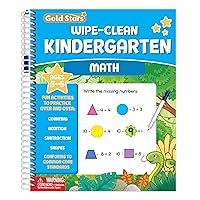 Wipe Clean Kindergarten Math Workbook Ages 5 to 6: Reusable Activities - Addition, Subtraction, Counting and Writing Numbers 1 to 20, Shapes & More (Common Core)