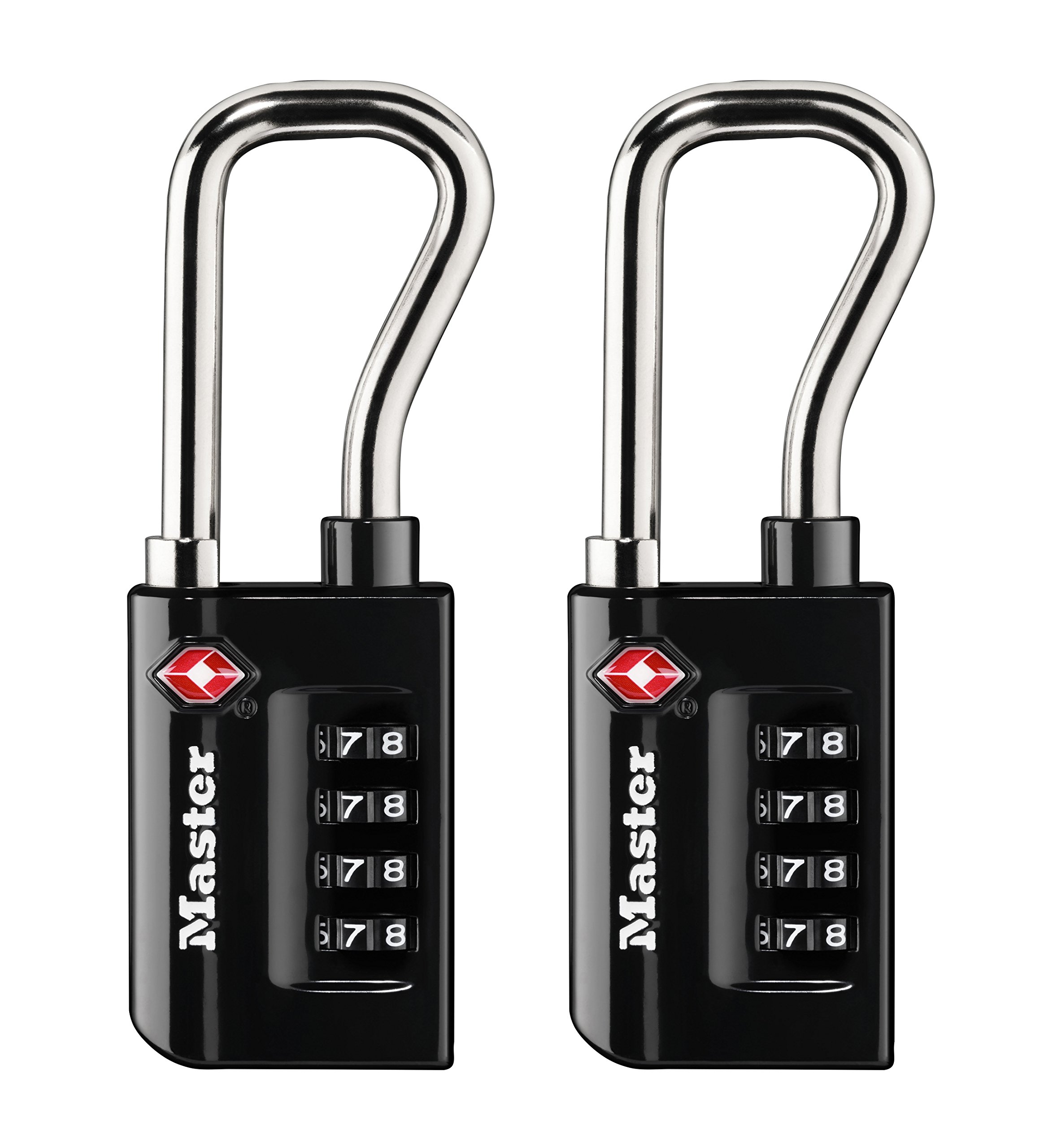 Master Lock Pack of 2 Set Your Own Combination TSA Approved Luggage Lock, 2 Pack, Black