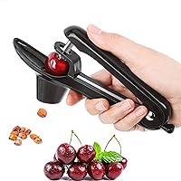Cherry Pitter Tool Pit Remover Heavy-Duty Stainless Steel Olive Pitter Tool for Making Cherry Jam (Black)
