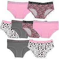 Skechers Girls' Amazon Exclusive Combed Cotton Blend Panties with Unique Prints and Pack, Sizes 2/3t, 4, 6, 8 and 10