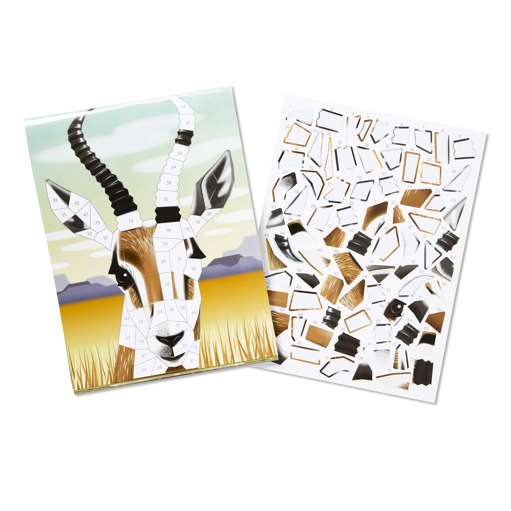 Melissa & Doug Mosaic Stickers Safari Animals | Activity Pad | Sticker Book | 3+ | Gift for Boy or Girl