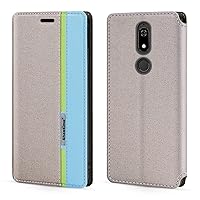 for BQ Aquaris 5700L Case, Fashion Multicolor Magnetic Closure Leather Flip Case Cover with Card Holder for Wileyfox Space X (5.7”)
