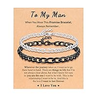 UNGENT THEM Figaro Link Chain Stainless Steel Bracelet for Couples, Birthday Christmas Anniversary Valentines Day Gifts for Men Women Couples