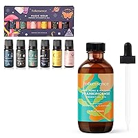 Essential Oils Set for Diffusers for Home, Set of 6 Essential Oil Blend Aromatherapy with Folkulture Frankinsence Essential Oils, 4 Fl Oz - 100% Pure, Organic, Natural