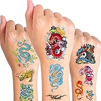 Ancient Dragon Tattoos Party Supplies Decorations Favors Chinese Fairy Dragon Waterproof Temporary Video Cartoon Stickers for Girls Boys Kids Class Activity (405pcs)