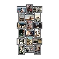 Jerry & Maggie 4X6 Collage Picture Frames for Wall Decor, 18 Opening Collage Wall Hanging for 6x4 Photo, Multi Picture Frame Set with One-piece Design Ashes