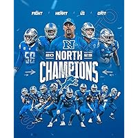 SPORTSPHOTOSUSA 2023 Detroit Lions NFC North Division Champions 8x10 Team Composite Photo