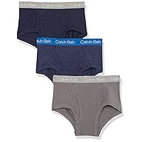 Calvin Klein Boys' Little Modern Cotton Assorted Briefs Underwear 3 Pack